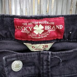Lucky Brand Black Corduroy Zoe Skinny Jeans